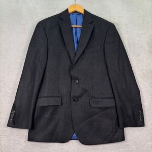 NEW Chaps Mens 38R Gray 2-Button Blazer Jacket Casual Rayon Blend Preppy‎ Summer